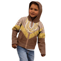 Aloha Hawaii Cowboy Custome Kid Hoodie Puakenikeni Lei Palaka Tassel Style - Polynesian Pride