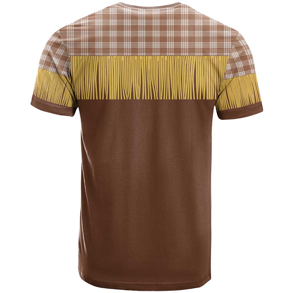 Aloha Hawaii Cowboy Custome T Shirt Puakenikeni Lei Palaka Tassel Style - Polynesian Pride