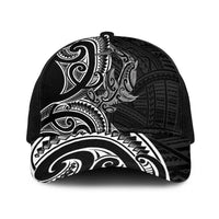 New Zealand Hammerhead Shark Baseball Net Cap Maori Haehae Mangopare Black - Polynesian Pride