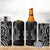 New Zealand Hammerhead Shark 4 in 1 Can Cooler Tumbler Maori Haehae Mangopare Black - Polynesian Pride