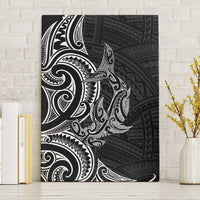 New Zealand Hammerhead Shark Canvas Wall Art Maori Haehae Mangopare Black - Polynesian Pride