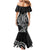 New Zealand Hammerhead Shark Family Matching Mermaid Dress and Hawaiian Shirt Maori Haehae Mangopare Black - Polynesian Pride