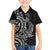 New Zealand Hammerhead Shark Family Matching Tank Maxi Dress and Hawaiian Shirt Maori Haehae Mangopare Black - Polynesian Pride