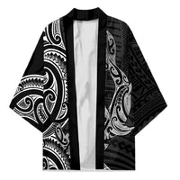 New Zealand Hammerhead Shark Kimono Maori Haehae Mangopare Black - Polynesian Pride