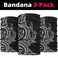 New Zealand Hammerhead Shark Neck Gaiter Maori Haehae Mangopare Black - Polynesian Pride