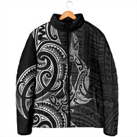 New Zealand Hammerhead Shark Padded Jacket Maori Haehae Mangopare Black - Polynesian Pride
