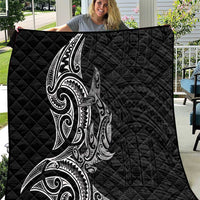 New Zealand Hammerhead Shark Quilt Maori Haehae Mangopare Black - Polynesian Pride