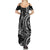 New Zealand Hammerhead Shark Summer Maxi Dress Maori Haehae Mangopare Black - Polynesian Pride