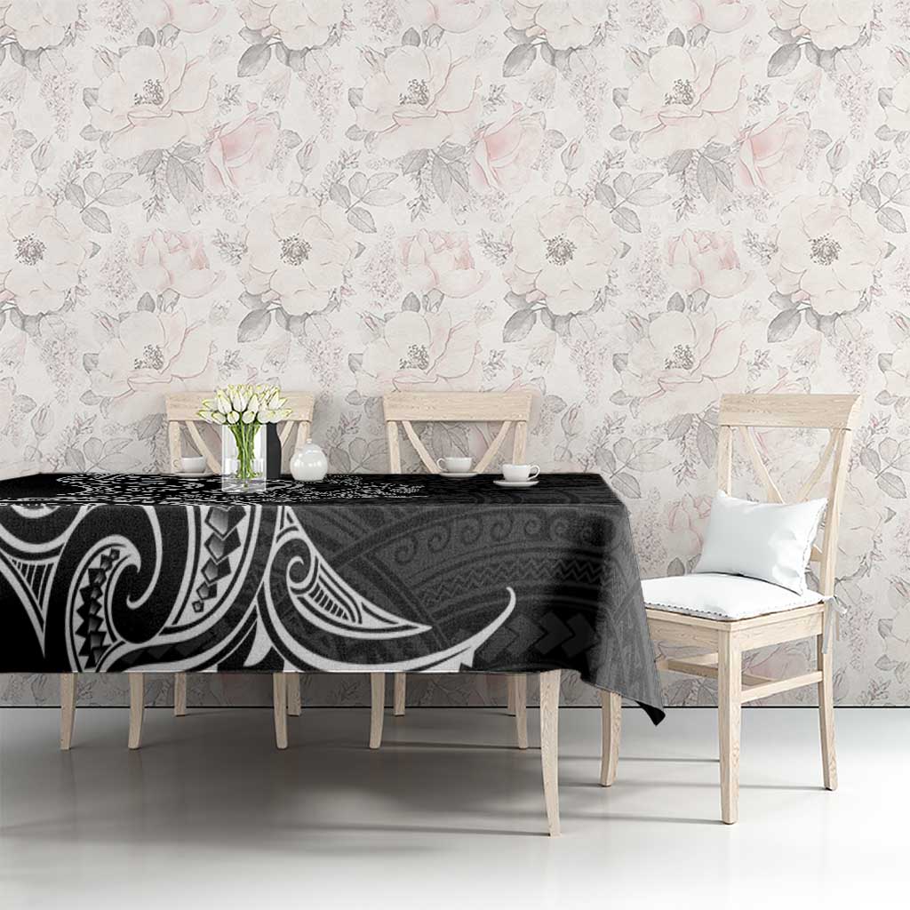 New Zealand Hammerhead Shark Tablecloth Maori Haehae Mangopare Black - Polynesian Pride