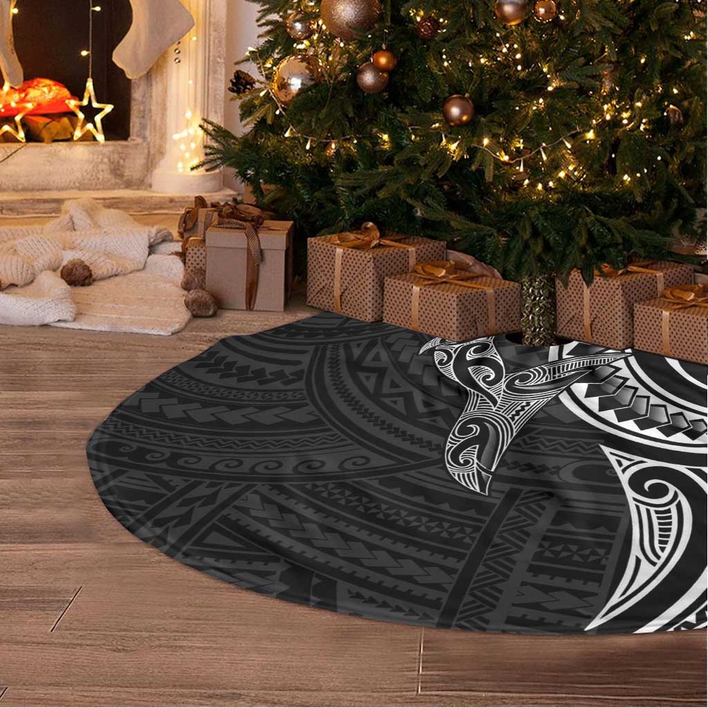 New Zealand Hammerhead Shark Tree Skirt Maori Haehae Mangopare Black - Polynesian Pride
