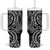 New Zealand Hammerhead Shark Tumbler With Handle Maori Haehae Mangopare Black - Polynesian Pride