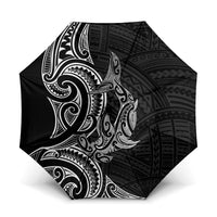 New Zealand Hammerhead Shark Umbrella Maori Haehae Mangopare Black - Polynesian Pride
