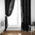 New Zealand Hammerhead Shark Window Curtain Maori Haehae Mangopare Black - Polynesian Pride