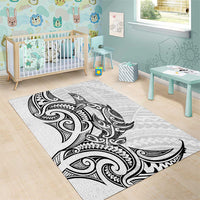 New Zealand Hammerhead Shark Area Rug Maori Haehae Mangopare White - Polynesian Pride