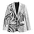 New Zealand Hammerhead Shark Blazer Maori Haehae Mangopare White - Polynesian Pride