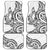 New Zealand Hammerhead Shark Car Mats Maori Haehae Mangopare White - Polynesian Pride