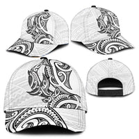 New Zealand Hammerhead Shark Classic Cap Maori Haehae Mangopare White - Polynesian Pride