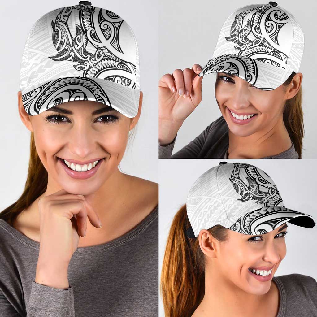New Zealand Hammerhead Shark Classic Cap Maori Haehae Mangopare White - Polynesian Pride