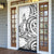 New Zealand Hammerhead Shark Door Cover Maori Haehae Mangopare White - Polynesian Pride