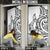 New Zealand Hammerhead Shark Door Cover Maori Haehae Mangopare White - Polynesian Pride