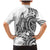 New Zealand Hammerhead Shark Family Matching Mermaid Dress and Hawaiian Shirt Maori Haehae Mangopare White - Polynesian Pride