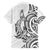 New Zealand Hammerhead Shark Family Matching Off Shoulder Maxi Dress and Hawaiian Shirt Maori Haehae Mangopare White - Polynesian Pride