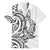 New Zealand Hammerhead Shark Family Matching Short Sleeve Bodycon Dress and Hawaiian Shirt Maori Haehae Mangopare White - Polynesian Pride
