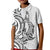 New Zealand Hammerhead Shark Kid Polo Shirt Maori Haehae Mangopare White - Polynesian Pride