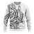 New Zealand Hammerhead Shark Ugly Christmas Sweater Maori Haehae Mangopare White - Polynesian Pride