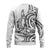 New Zealand Hammerhead Shark Ugly Christmas Sweater Maori Haehae Mangopare White - Polynesian Pride