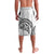 New Zealand Hammerhead Shark Lavalava Maori Haehae Mangopare White - Polynesian Pride