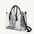 New Zealand Hammerhead Shark Leather Bag Maori Haehae Mangopare White - Polynesian Pride