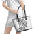 New Zealand Hammerhead Shark Leather Tote Bag Maori Haehae Mangopare White - Polynesian Pride