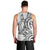 New Zealand Hammerhead Shark Men Tank Top Maori Haehae Mangopare White - Polynesian Pride