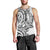 New Zealand Hammerhead Shark Men Tank Top Maori Haehae Mangopare White - Polynesian Pride