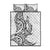 New Zealand Hammerhead Shark Quilt Bed Set Maori Haehae Mangopare White - Polynesian Pride