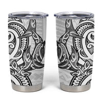 New Zealand Hammerhead Shark Tumbler Cup Maori Haehae Mangopare White - Polynesian Pride