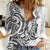New Zealand Hammerhead Shark Women Casual Shirt Maori Haehae Mangopare White - Polynesian Pride
