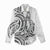New Zealand Hammerhead Shark Women Casual Shirt Maori Haehae Mangopare White - Polynesian Pride
