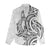 New Zealand Hammerhead Shark Women Casual Shirt Maori Haehae Mangopare White - Polynesian Pride