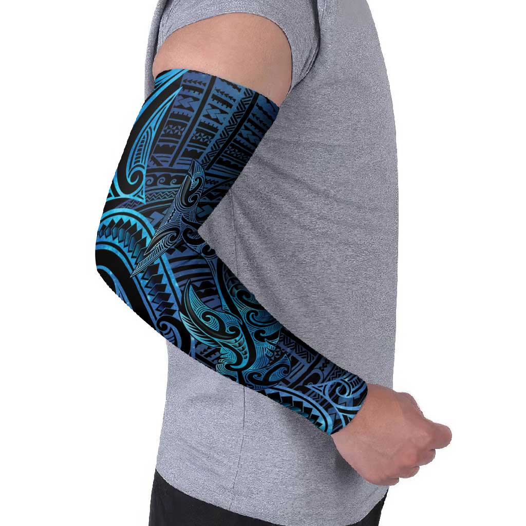 New Zealand Hammerhead Shark Arm Sleeves Maori Haehae Mangopare Galaxy - Polynesian Pride