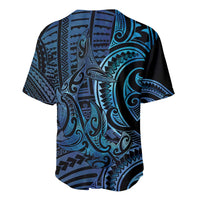 New Zealand Hammerhead Shark Baseball Jersey Maori Haehae Mangopare Galaxy - Polynesian Pride