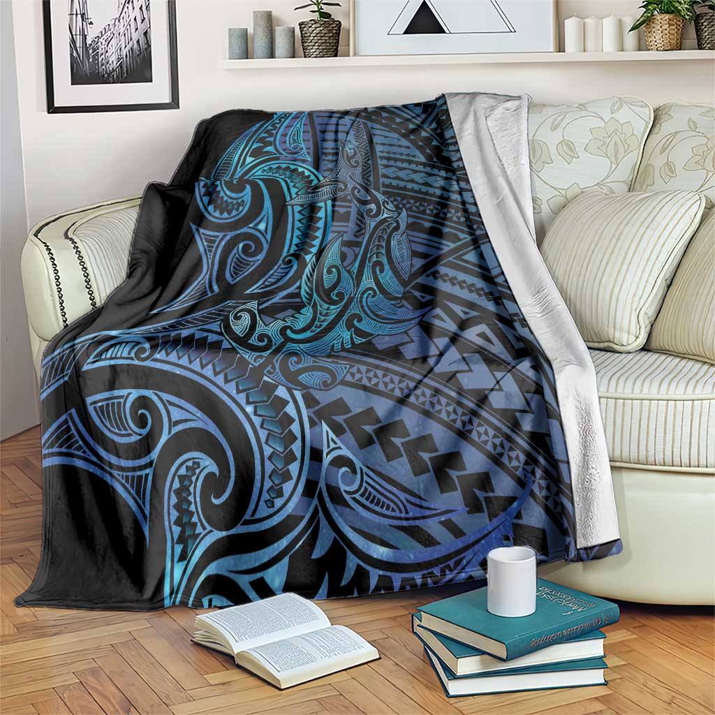 New Zealand Hammerhead Shark Blanket Maori Haehae Mangopare Galaxy - Polynesian Pride