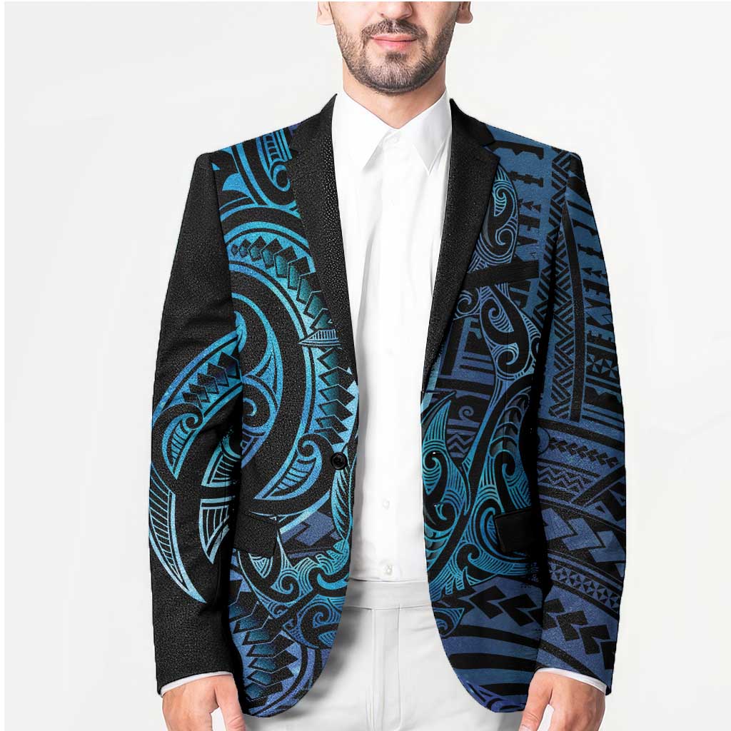 New Zealand Hammerhead Shark Blazer Maori Haehae Mangopare Galaxy - Polynesian Pride
