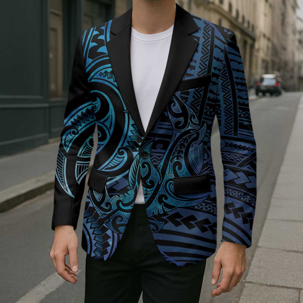 New Zealand Hammerhead Shark Blazer Maori Haehae Mangopare Galaxy - Polynesian Pride