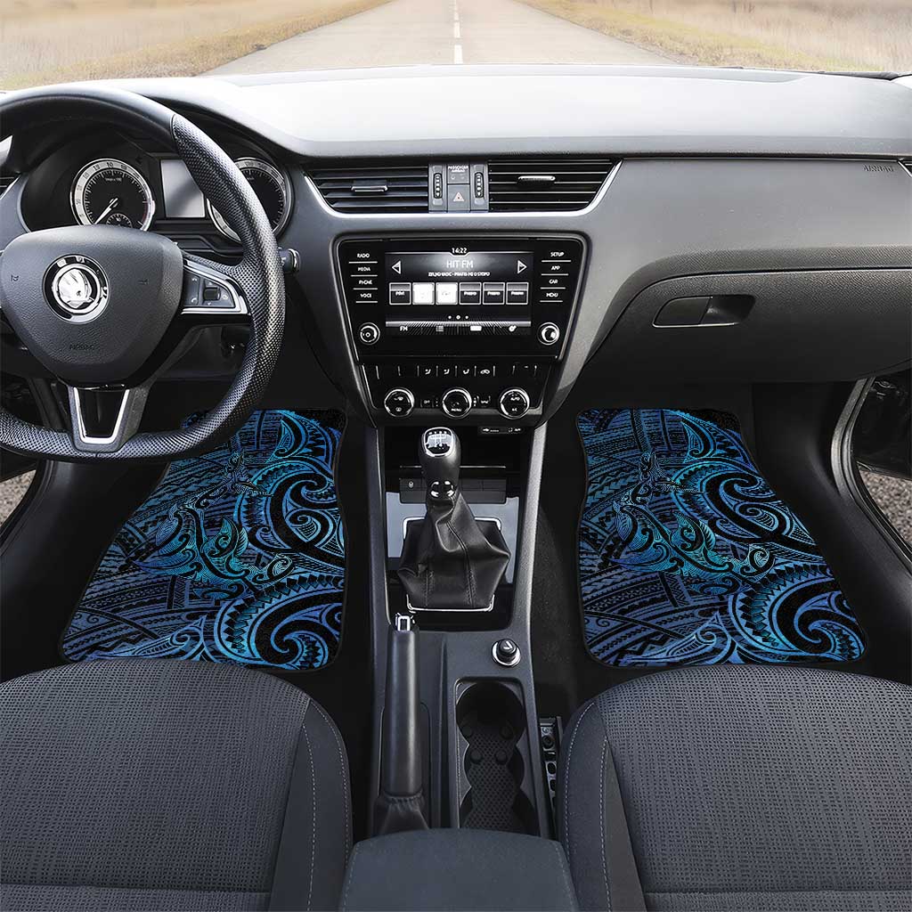 New Zealand Hammerhead Shark Car Mats Maori Haehae Mangopare Galaxy - Polynesian Pride