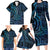 New Zealand Hammerhead Shark Family Matching Long Sleeve Bodycon Dress and Hawaiian Shirt Maori Haehae Mangopare Galaxy - Polynesian Pride
