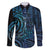 New Zealand Hammerhead Shark Family Matching Long Sleeve Bodycon Dress and Hawaiian Shirt Maori Haehae Mangopare Galaxy - Polynesian Pride