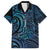 New Zealand Hammerhead Shark Family Matching Short Sleeve Bodycon Dress and Hawaiian Shirt Maori Haehae Mangopare Galaxy - Polynesian Pride