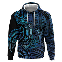 New Zealand Hammerhead Shark Hoodie Maori Haehae Mangopare Galaxy - Polynesian Pride